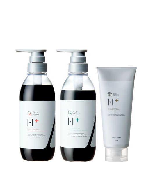 【DRH+】 エイジングスカルプケア シャンプー＆トリートメント＆ヘアマスク（ヘマチン配合）／3点セット