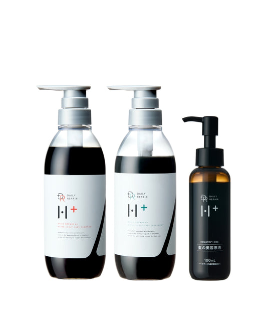 【DRH+】エイジングスカルプケア シャンプー＆トリートメント＆ヘアエッセンス （全品ヘマチン配合）／3点セット